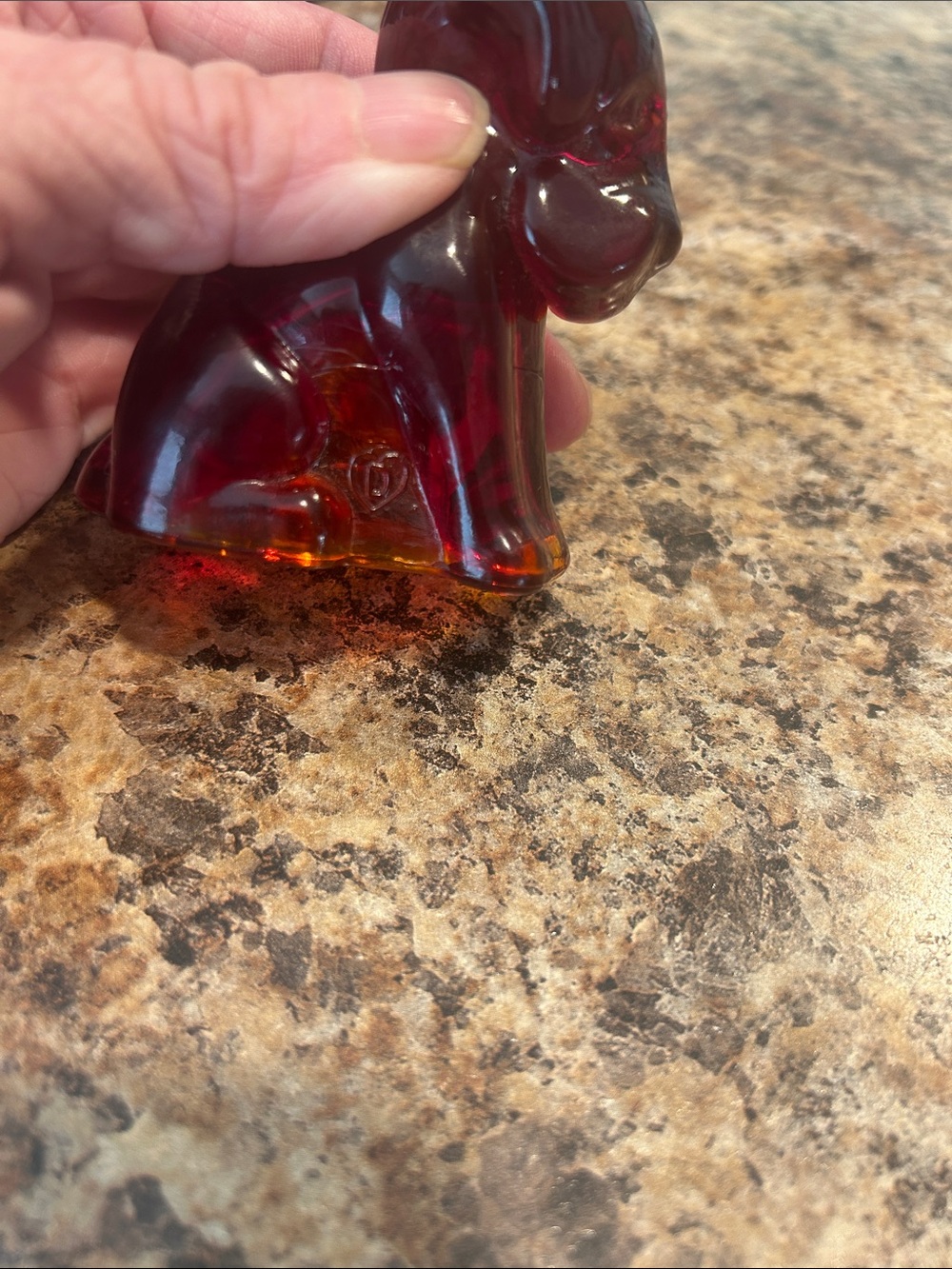 Beautiful rare  vintage red/amberine Degenhart pooch - Picture 4 of 6